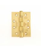 ZHSS243-PVDSB - Zoo Hardware Grade 13 CE Fire Rated Ball Bearing Hinges &lpar;Square&rpar; 102 x 76 x 3mm PVD Satin Brass