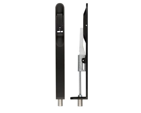 Click Here To Enlarge This Photo Of ZAS03R-PCB - Zoo Hardware Lever Action Flush Bolt 200 x 20mm &lpar;Radius&rpar; Powder Coated Black