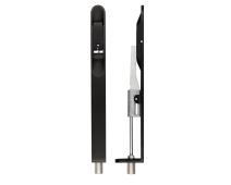 ZAS03R-PCB - Zoo Hardware Lever Action Flush Bolt 200 x 20mm &lpar;Radius&rpar; Powder Coated Black