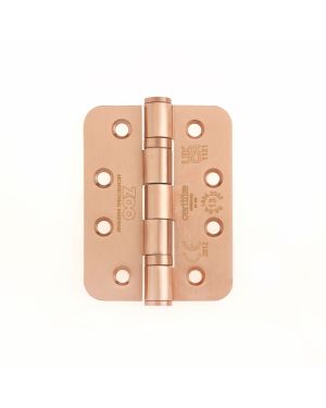 Click Here To Enlarge This Photo Of ZHSS243R-TRG - Zoo Hardware Grade 13 CE Fire Rated Ball Bearing Hinges &lpar;Radius&rpar; 102 x 76 x 3mm Tuscan Rose Gold