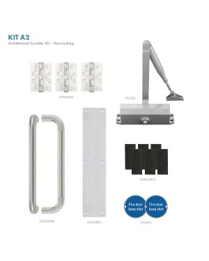 Click Here To Enlarge This Photo Of KITA2-FDP-A2 - Zoo Hardware A2 Architectural Corridor FD30 Fire Door Pack &lpar;Non Locking with Pull Handle&rpar;