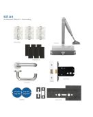 KITA4-FDP-A4 - Zoo Hardware A4 Architectural Office FD30 Fire Door Pack &lpar;Non Locking with Lever Handle&rpar;