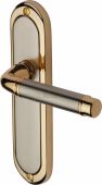 SAT1010-JP Heritage Brass Door Handle Lever Latch Saturn Design Jupiter Finish