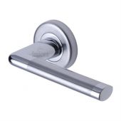 SC-2352-AP M&period;Marcus Sorrento Door Handle Lever Latch on Round Rose Lena Design Apollo Finish