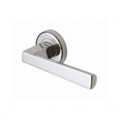SC-3392-PC M&period;Marcus Sorrento Door Handle Lever Latch on Round Rose Siloh Design Polished Chrome Finish