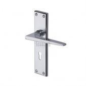 SC-3400-AP M&period;Marcus Sorrento Door Handle Lever Lock Swift Design Apollo Finish