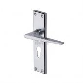 SC-3448-AP M&period;Marcus Sorrento Door Handle For Euro Profile Plate Swift Design Apollo Finish
