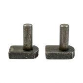 TIMCO GWH22S - Self Colour Gate Hooks to Weld&semi; 22mm Pin&semi; 63x50mm Base &lpar;2 pack&rpar;