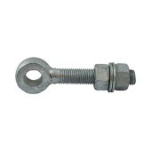 TIMCO AGE22250GEA - Galvanised Adjustable Gate Eyes with Nuts - M22 x 250mm
