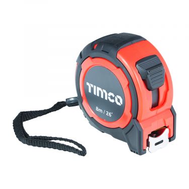 Click Here To Enlarge This Photo Of TIMCO 8MTAPEM 8m&sol;26ft x 25mm Tape Measure