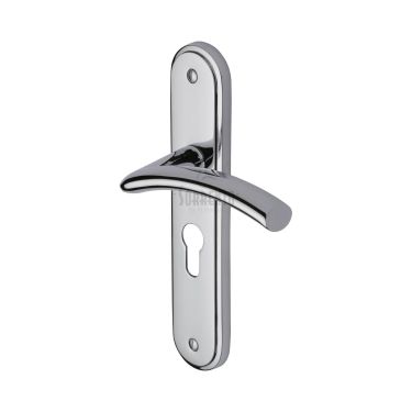 Click Here To Enlarge This Photo Of SC-4348-PC M&period;Marcus Sorrento Door Handle For Euro Profile Plate Tosca Design Polished Chrome Finish