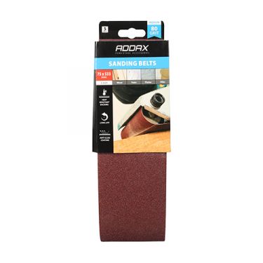 Click Here To Enlarge This Photo Of TIMCO 231841 - P80 Grit Sanding Belts 75mm x 533mm &lpar;5pcs&rpar;