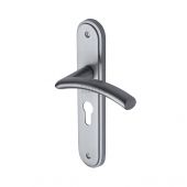 SC-4348-SC M&period;Marcus Sorrento Door Handle For Euro Profile Plate Tosca Design Satin Chrome Finish