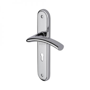 Click Here To Enlarge This Photo Of SC-4350-PC M&period;Marcus Sorrento Door Handle Lever Lock Tosca Design Polished Chrome Finish