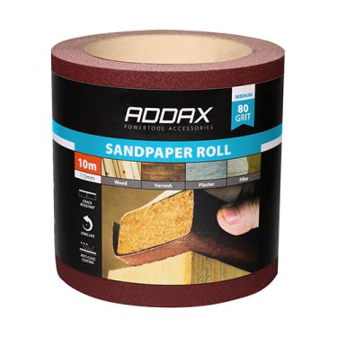 Click Here To Enlarge This Photo Of TIMCO 231210 - Red Sandpaper Roll 115mm x 10m &lpar;Medium P80-P100 Grit&rpar;
