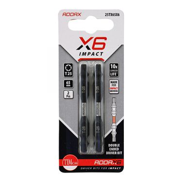 Click Here To Enlarge This Photo Of TIMCO 25TX65X6 - X6 Double Ended TX Drive Bits TX25 x 65mm &lpar;2pcs&rpar;