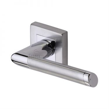Click Here To Enlarge This Photo Of SC-4695-AP M&period;Marcus Sorrento Door Handle Lever Latch on Square Rose Mercury Sq Design Apollo Finish