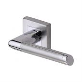 SC-4695-AP M&period;Marcus Sorrento Door Handle Lever Latch on Square Rose Mercury Sq Design Apollo Finish