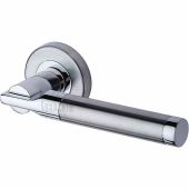 SC-4786-AP M&period;Marcus Sorrento Door Handle Lever Latch on Round Rose Salo Design Apollo Finish