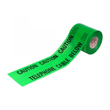 Click Here To Enlarge This Photo Of TIMCO UTTC - 150mm x 365m Green 'Telephone Cable' Underground Tape