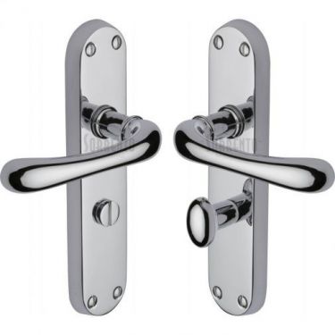 Click Here To Enlarge This Photo Of SC-6330-PC M&period;Marcus Sorrento Door Handle For Bathroom Donna Design Polished Chrome Finish
