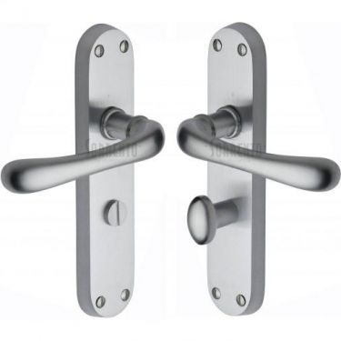 Click Here To Enlarge This Photo Of SC-6330-SC M&period;Marcus Sorrento Door Handle For Bathroom Donna Design Satin Chrome Finish