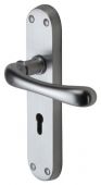 SC-6350-SC M&period;Marcus Sorrento Door Handle Lever Lock Donna Design Satin Chrome Finish
