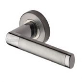 SC-6420-AP M&period;Marcus Sorrento Door Handle Lever Latch on Round Rose Milan Design Apollo Finish