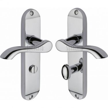 Click Here To Enlarge This Photo Of SC-7330-PC M&period;Marcus Sorrento Door Handle For Bathroom Aurora Design Polished Chrome Finish