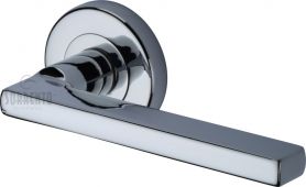SC-7580-PC M&period;Marcus Sorrento Door Handle Lever Latch Vector Design Polished Chrome Finish