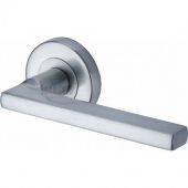 SC-7580-SC M&period;Marcus Sorrento Door Handle Lever Latch Vector Design Satin Chrome Finish