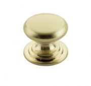 TDFK37-BG - Zoo Hardware Round Cabinet knob 37mm Dia&period; Brushed Gold Finish