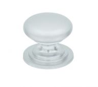 TDFK37-MW - Zoo Hardware Round Cabinet knob 37mm Dia&period; Matt White Finish