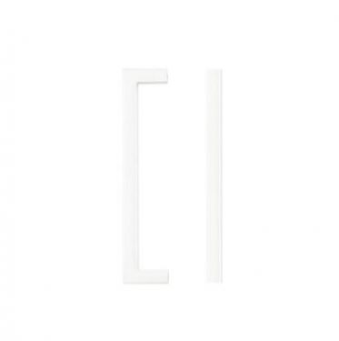 Click Here To Enlarge This Photo Of TDFPS-128-MW - Zoo Hardware Square Block Cabinet Pull Handle 128mm c&sol;c Matt White Finish