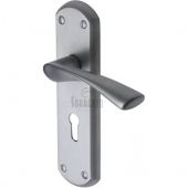 SC-7600-SC M&period;Marcus Sorrento Door Handle Lever Lock Atlanta Design Satin Chrome Finish