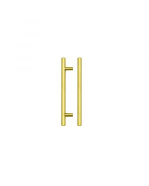 Click Here To Enlarge This Photo Of TDFPT-128-188BG - Zoo Hardware T Bar Cabinet Handle 128mm c&sol;c &lpar;188mm Overall Length&rpar; Brushed Gold Finish