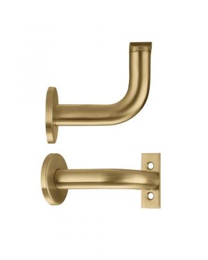 Click Here To Enlarge This Photo Of ZAS45-FSB - Zoo Hardware Handrail Bracket &lpar;82mm Projection&rpar; Favo Satin Brass