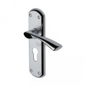 SC-7648-AP M&period;Marcus Sorrento Door Handle Euro Profile Plate Atlanta Design Apollo Finish