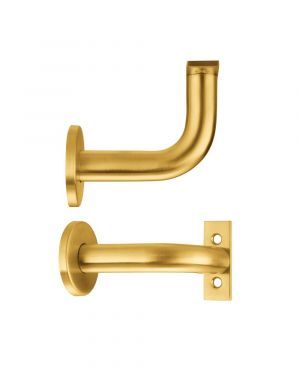 Click Here To Enlarge This Photo Of ZAS45-PVDSB - Zoo Hardware Handrail Bracket &lpar;82mm Projection&rpar; PVD Satin Brass