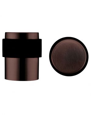 Click Here To Enlarge This Photo Of ZAS85-ETB - Zoo Hardware Floor Mounted Round Collared Door Stop with Flat Top &lpar;35mm dia&rpar; PVD Etna Bronze
