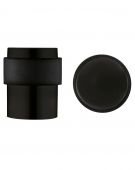 ZAS85-PCB - Zoo Hardware Floor Mounted Round Collared Door Stop with Flat Top &lpar;35mm dia&rpar; Powder Coated Matt Black
