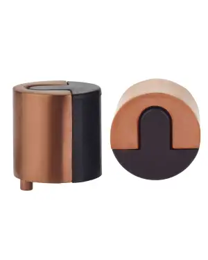 Click Here To Enlarge This Photo Of ZAS86-PVDBZ - Zoo Hardware Large Round Floor Mounted Door Stop &lpar;40mm dia&rpar; PVD Bronze
