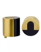 ZAS86-PVDSB - Zoo Hardware Large Round Floor Mounted Door Stop &lpar;40mm dia&rpar; PVD Satin Brass