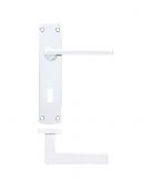 ZPA011-CP - Zoo Hardware Stanza 'Leon' Lever Handles on Lock Backplate - Polished Chrome &lpar;Contract Range&rpar;