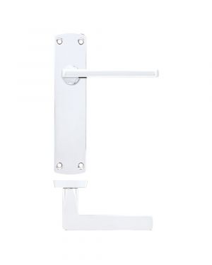 Click Here To Enlarge This Photo Of ZPA012-CP - Zoo Hardware Stanza 'Leon' Lever Handles on Latch Backpate - Polished Chrome &lpar;Contract Range&rpar;