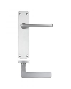 Click Here To Enlarge This Photo Of ZPA012-SC - Zoo Hardware Stanza 'Leon' Lever Handles on Latch Backpate - Satin Chrome &lpar;Contract Range&rpar;