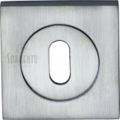 SC-SQ0191-SC M&period;Marcus Sorrento Keyhole Square Escutcheon Satin Chrome Finish