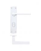 ZPA013-CP - Zoo Hardware Stanza 'Leon' Lever Handles on Bathroom Backplate - Polished Chrome &lpar;Contract Range&rpar;