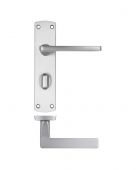 ZPA013-SC - Zoo Hardware Stanza 'Leon' Lever Handles on Bathroom Backplate - Satin Chrome &lpar;Contract Range&rpar;