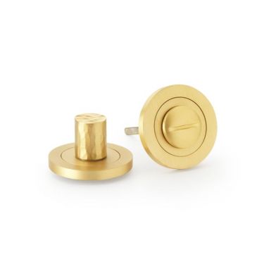 Click Here To Enlarge This Photo Of AW793SB - Alexander & Wilks Hammered Thumbturn and Release - Satin Brass